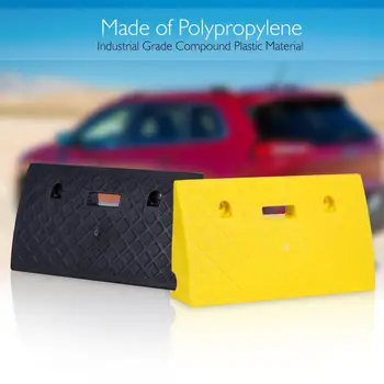 

Portable Lightweight Plastic Curb Ramps - Heavy Duty Plastic Threshold Ramp Kit Set For Driveway Car Truck