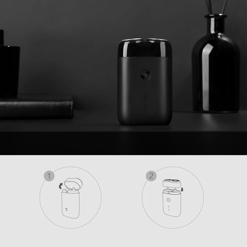 Xiaomi Mijia электробритва 2 плавающая головка Водонепроницаемая влажная сухая бритва двойное кольцо лезвие USB Перезаряжаемый станок для бритья для мужчин