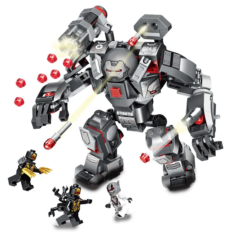 384 шт Мститель военная машина тяжелый бронированный мех Супер Герои строительные