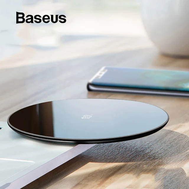$US $13.99  Baseus Thin Wireless Charger 15W For HUAWEI P30 Pro Glass Wireless Charger Pad for iPhone 11 Pro Ma