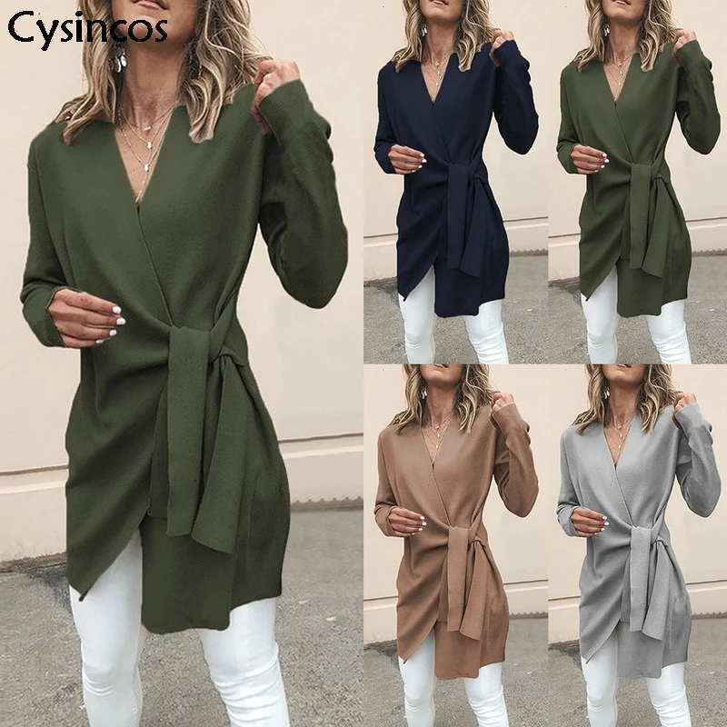 Cysincos Новая Элегантная верхняя одежда женская куртка зимний пояс кружева женский