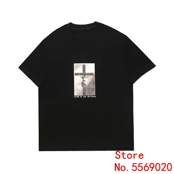 

Sureme 20ss Loved By The Children T Shirt Men Women Couples Short Sleeve Tees Bogo Jesus Cross Printed Cotton T-Shirt
