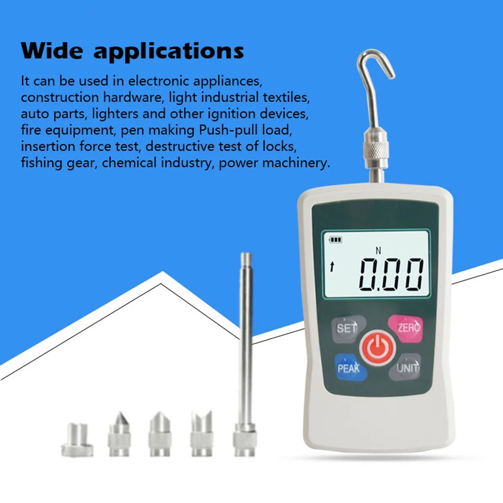 DMF Digital Force Gauge Push Pull LCD Display Dynamometer Three Measurement Modes Four Units Switchable | Инструменты