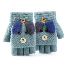 1 пара, детские перчатки с открытыми пальцами, зимние теплые перчатки для мальчиков и девочек, детские спортивные перчатки для велоспорта, кемпинга, туризма, рыбалки, катания на лыжах