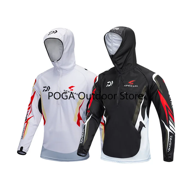 

DAIWA 2020 New Brand Fishing Clothing Men Professional Fishing Shirts Long Sleeve Breathable Quick Dry Shirt 2 Colors 5 Size