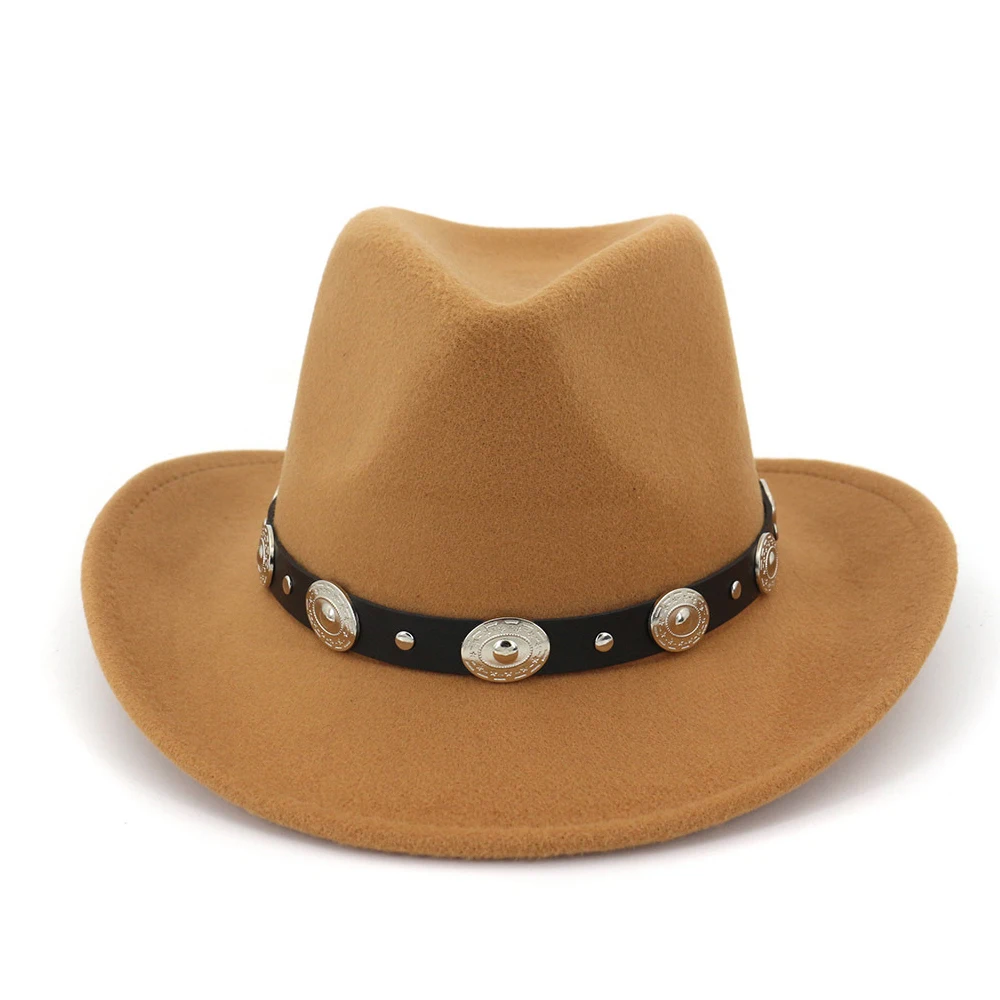 Мужская Женская Западная ковбойская шляпа с поясом в стиле панк широкий джазования с полями шляпа церковная сомбреро Hombres джаз шляпа