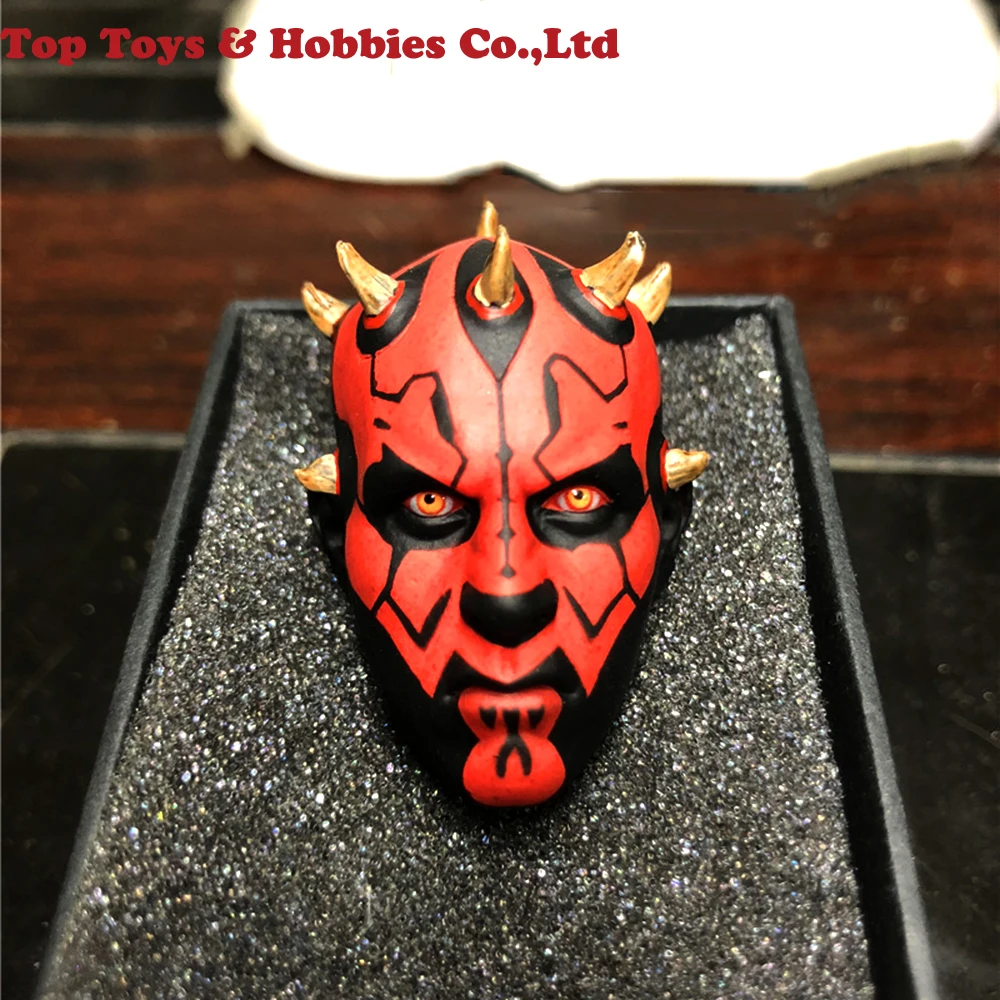 

1/6 Scale Star Wars Solider Darth Maul Head Sculpt Male Head Carved Model head carving with hat Cap for 12'' Male Figure body
