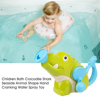 

Animal Shape Suction Pump Interactive Playing Crocodile Shark Children Bath Shooting Hand Cranking Swimming Pool Water Spray Toy