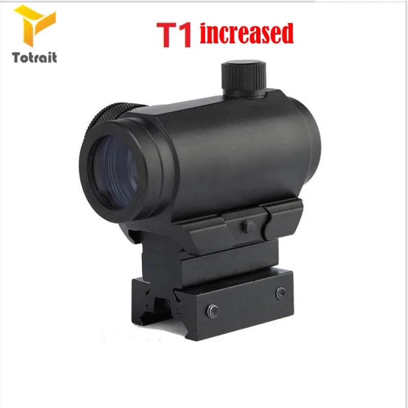Totrait Тактический точечный прицел мини 1X24 T1 Rifescope прицел с подсветкой снайперский красный точечный прицел с быстрым выпуском красный точечный прицел