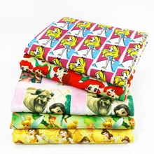 50*145 см мультфильм P [atchwork полиэстер хлопок ткань для ткани детские постельные принадлежности домашний текстиль Telas лоскутное Algodon, c389