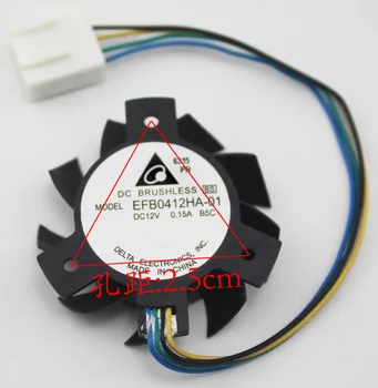 

Original Delta Delta EFB0412HA-01 12V 0.15A graphics card fan hole distance 2.5 diameter 3.5cm