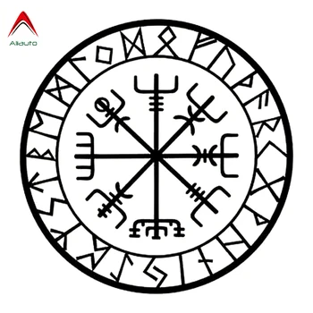 

Aliauto Personality Car Sticker Originality Compass Rune Vinyl Styling Accessories PVC Decal for Renault Megane 3 VW,15cm*15cm
