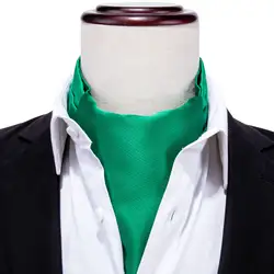Зеленый галстук Аскот для мужчин для костюма галстук Шелковый однотонный розовый мужской жаккардовый галстук карман Квадратные запонки