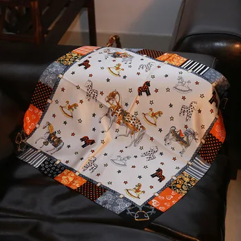 

New silk scarf "star horse" small square scarf scarf scarf 100% mulberry silk professional commuter
