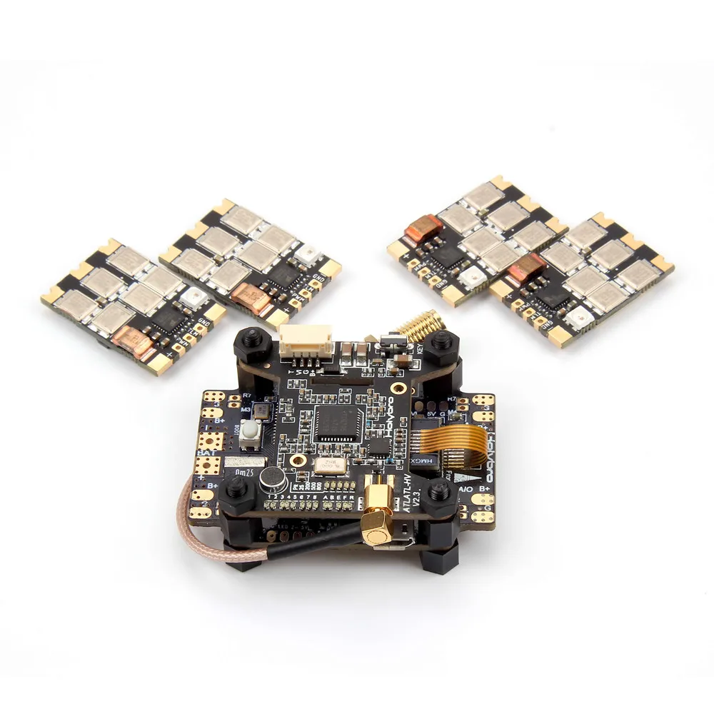 

New style Holybro Kakute F7 AIO OSD BEC Flight Controller & Atlatl HV V2 FPV Transmitter & 4 PCS 65A BL_32 Tekko32 F3 Metal ESC