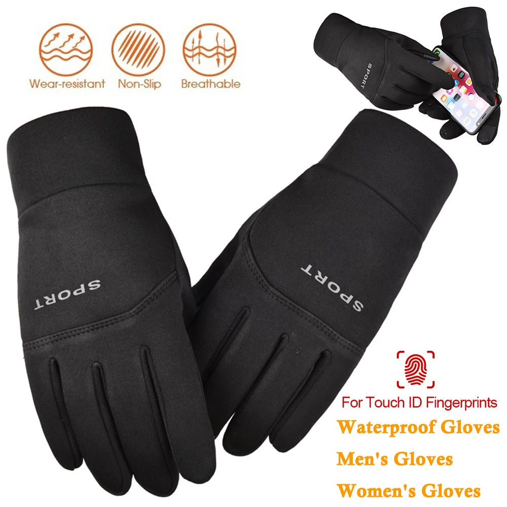 

Winter Ski Gloves Plush Wrist Warm Cashmere Full Finger MittensTouch Screen Driving Gloves Motorcycle Riding Sports Glove D40