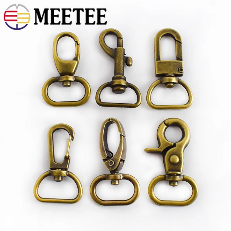 Meetee 4/10/20 шт. 2 см бронзовые защелки металлические карабинные реснички для омаров