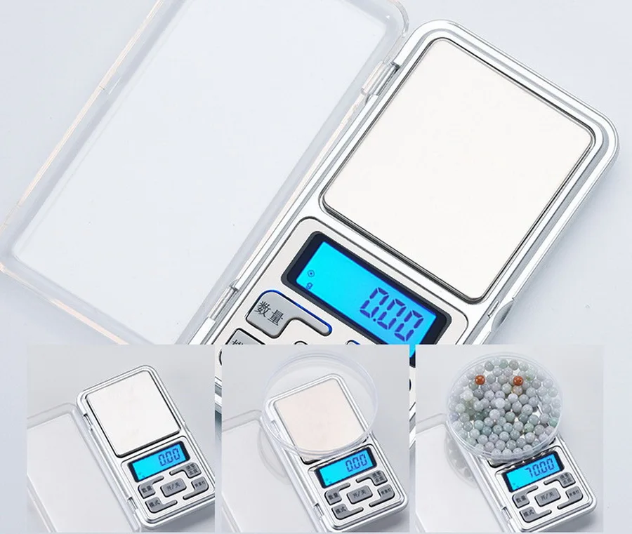 DHL 50pcs High Precision Jewelry Scales 100g/200g/500g Digital Pocket Electronic Scales
