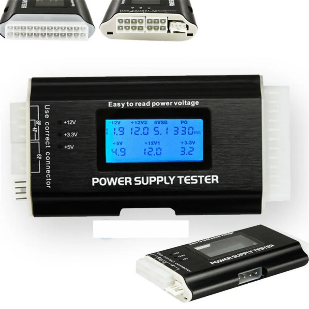 SD Электрический тестер для ПК-блок питания/ATX/BTX/ITX совместимый ЖК-дисплей SATA Тестер HDD 20/24 pin профессиональный