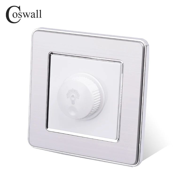  COSWALL Lamp Dimmer SCR Regulator Only For LED Light Stainless Steel Panel Wall Light Switch 16A 15 - 32892681012