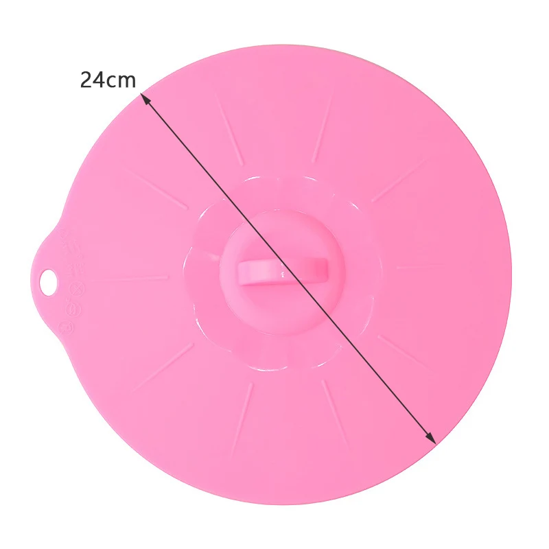Мульти-Функция силиконовый выкипает крышкой разлива сохранение посуда набор посуды стеклянная крышка печи сейф с вместо того, чтобы Пластик Обёрточная бумага Пособия по кулинарии инструменты - Цвет: 24cm Pink