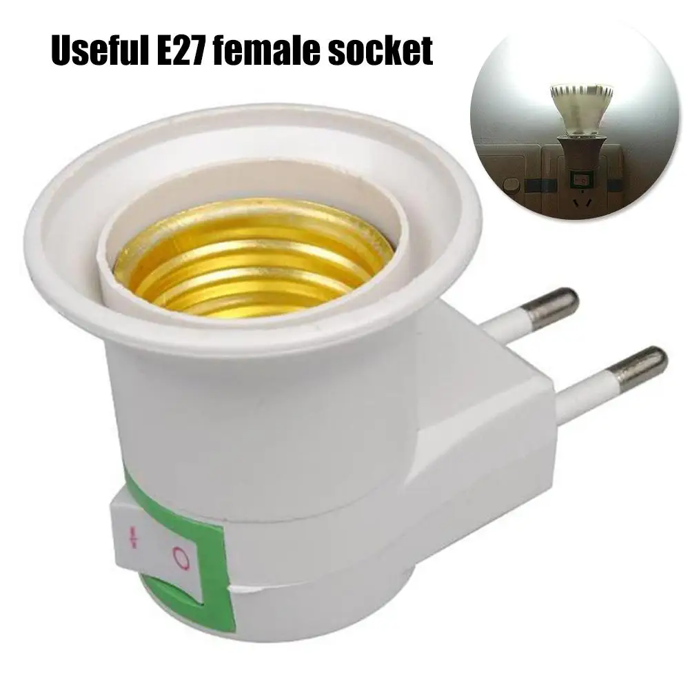 

E27 LED Night Light Bulb Holder Adapter Converter Lamp Socket Base with Switch