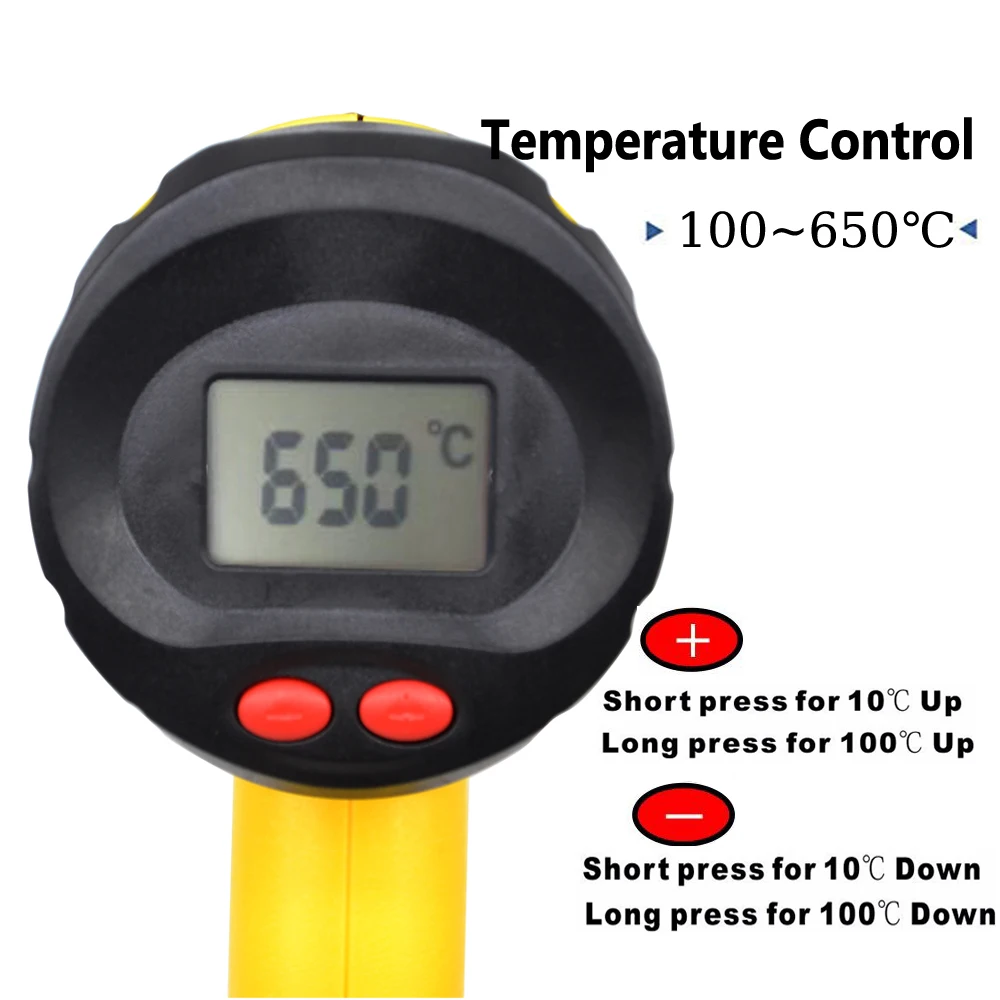Строительный фен 2000W 220V терморегулятор с ЖК дисплеем|heat gun lcd|heat gunheat shrink |