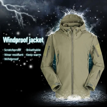 Outdoor Waterproof SoftShell Jacket Hunting windbreaker ski Coat hiking rain camping fishing tactical Clothing Men&Women ND 1