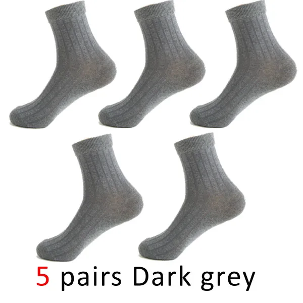 VERIDICAL, хлопковые мужские короткие носки, деловые, хорошее качество, 5 пар/лот, werk sokken, рабочие носки, Чулочные изделия, meias masculino popsockets - Цвет: Темно-серый