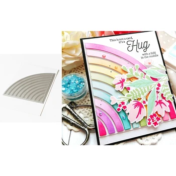 

Color Block Rainbow Background Frame Metal Cutting Dies Scrapbooking Album Paper DIY Cards Crafts Embossing Dies New 2020