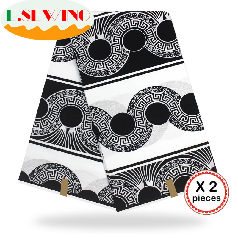 Африканская восковая ткань с принтом Анкара для шитья Анкара африканская ткань 12 ярдов нигерийская хлопковая ткань Гана для платья 9022