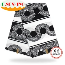 Африканская восковая ткань с принтом Анкара для шитья Анкара африканская ткань 12 ярдов нигерийская хлопковая ткань Гана для платья 9022