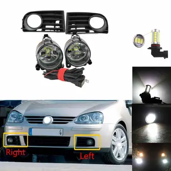 

LED Car Light For VW Golf 5 A5 MK5 R32 2004 2005 2006 2007 2008 2009 New Front LED Car Fog Light Fog Lamp Grille Wire