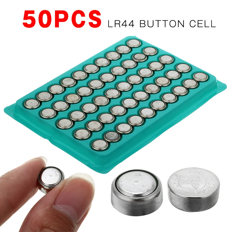 Mayitr 50pcs 1 5v Lr44 Button Battery Electronic Watch Toy Buttons Cell Coin Alkaline Batteries For Watches Calculator Button Cell Batteries Aliexpress