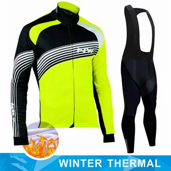 

NW autumn and winter breathable and warm fleece long-sleeved cycling jersey sportswear suit men's road mountain bike equipment