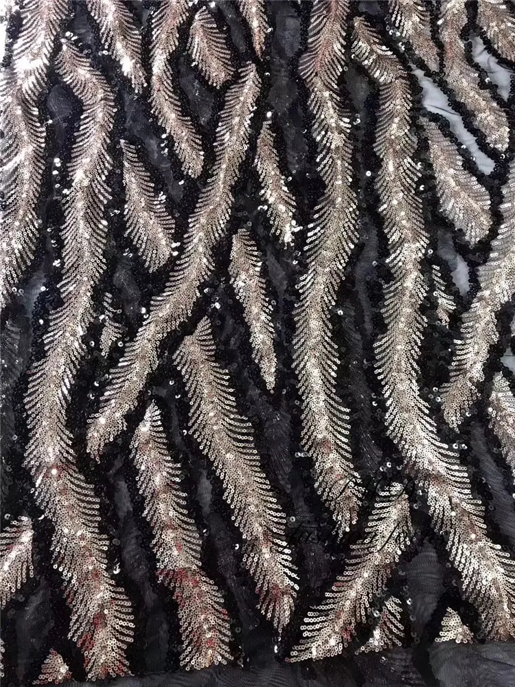 embroidered tulle mesh lace fabric with sequins african net lace fabric for party dress lace fabric