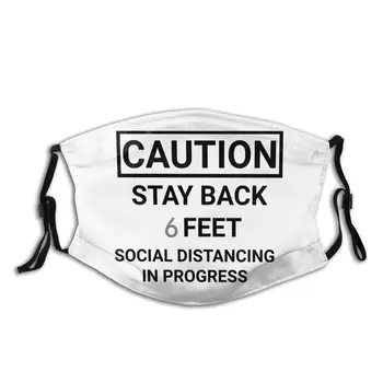 

Social Distancing Non-Disposable Face Mask with Filter Caution Dustproof Mask Protection Respirator Mouth Muffle