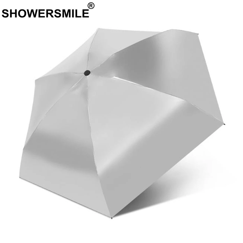 Карманный мини зонтик shouresmile женский с серебряным покрытием для улицы солнечный