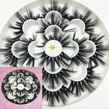 7 пар MIKIWI 6D06 искусственная норковая ресницы натуральные длинные 25 мм накладные ресницы объем накладные ресницы толстые пушистые ручной работы макияж глаз