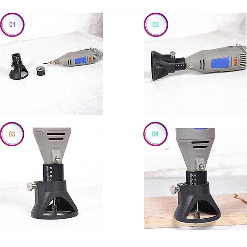 Rotary Tool Kit Dremel Rotary Multi Tool Cutting Guide HSS Router Drill Bits Set Attachment Small electric mill assembly