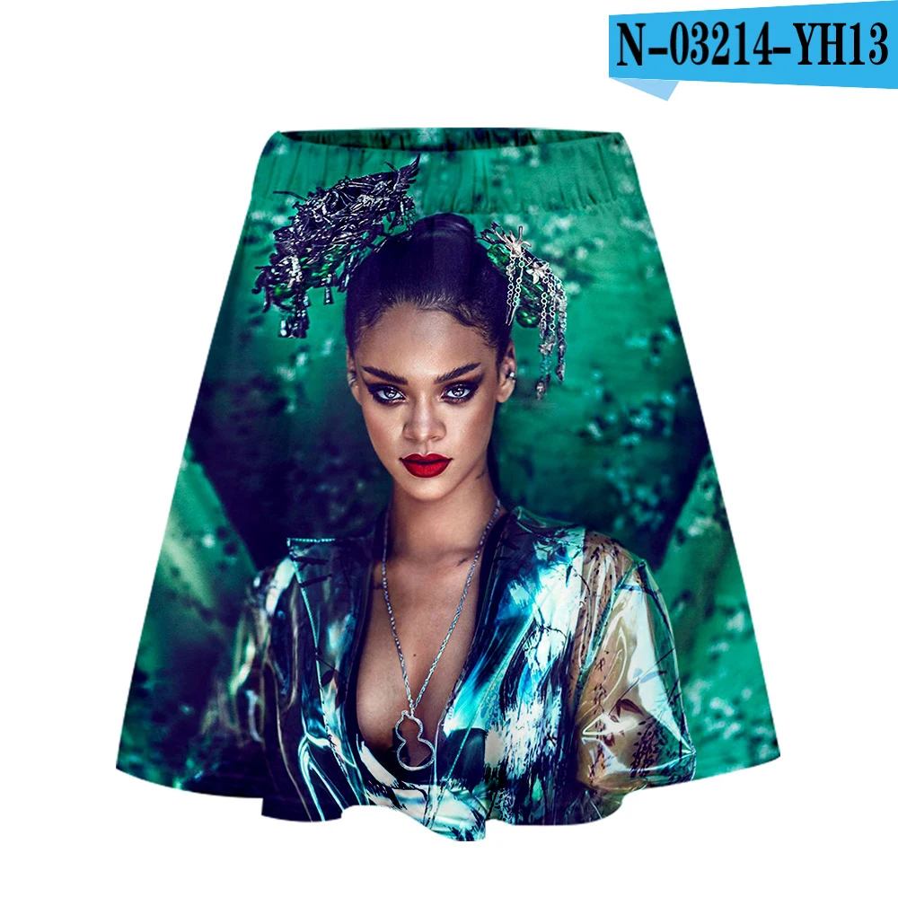Плиссированная летняя юбка Drake And Rihanna, Kawaii, высокая талия, как меня зовут, женские танцевальные юбки,, Прямая поставка - Цвет: one