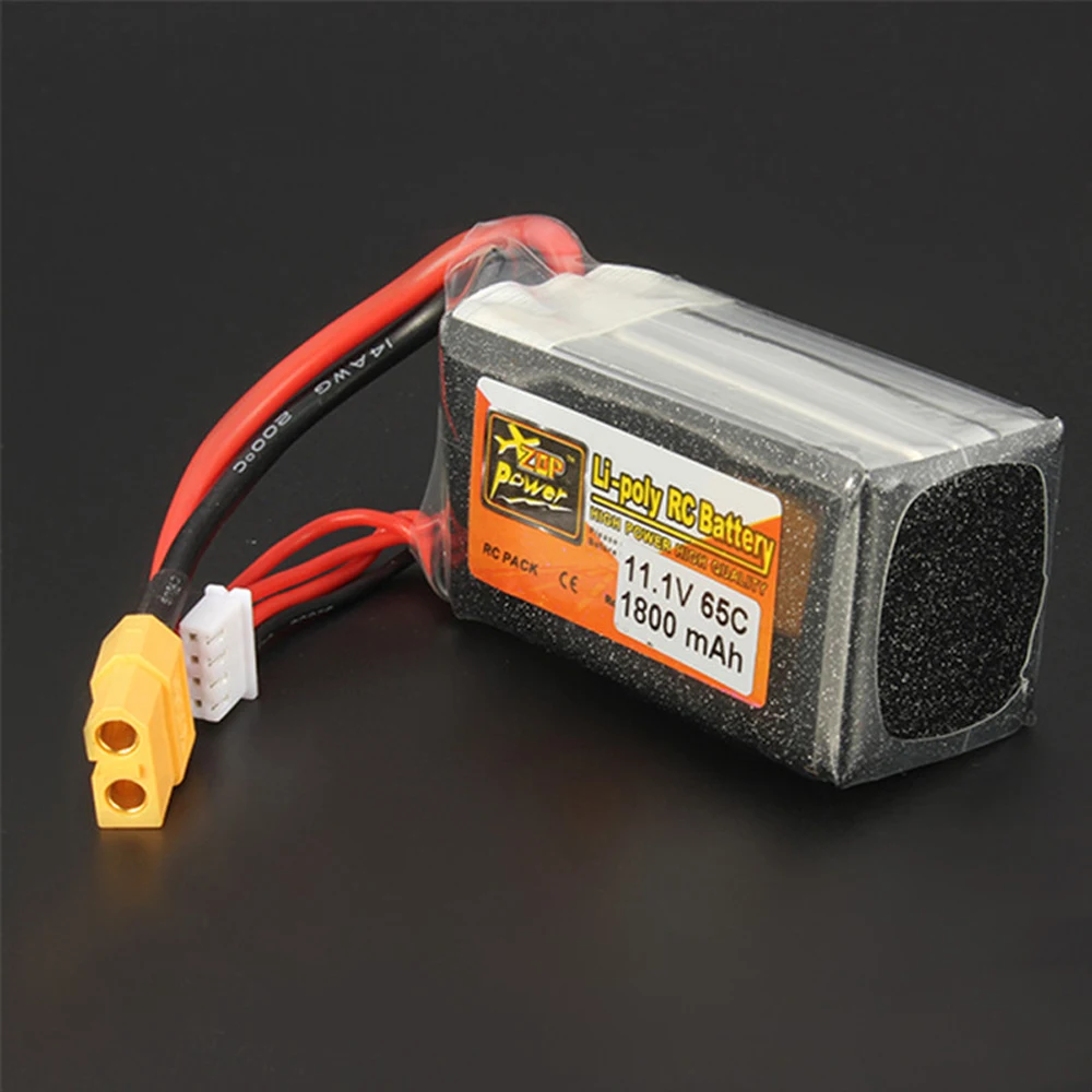 ZOP power LiPo батарея 11,1 В 1800 мАч 65C 3S Lipo батарея XT60 Разъем для RC Дрон Квадрокоптер вертолет автомобиль самолет