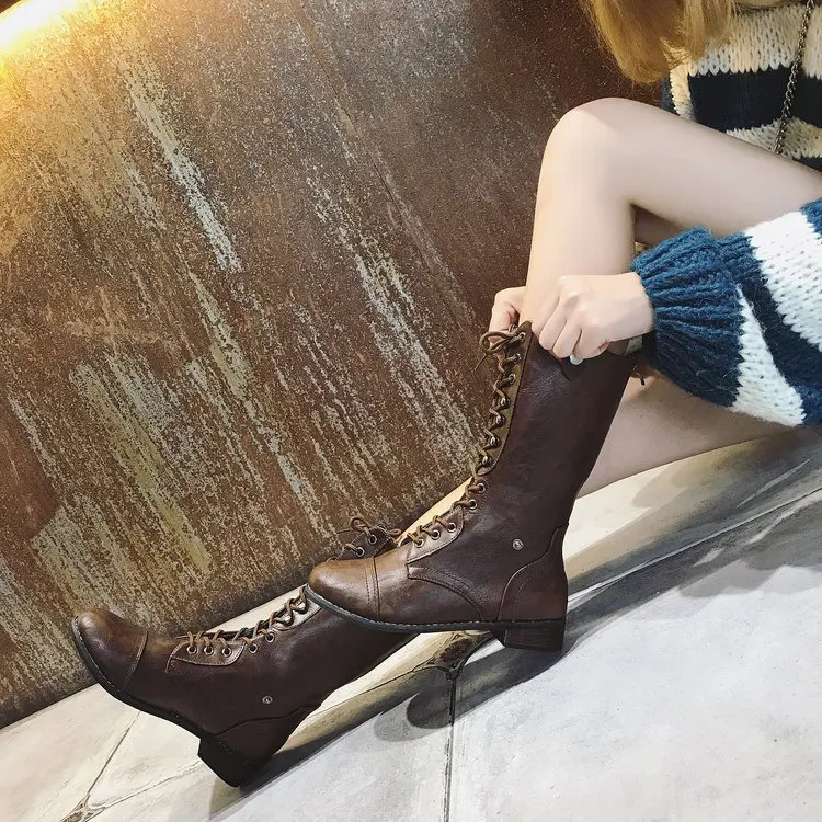

Hot Selling British-Style Martin Boots Women's 2018 Autumn New Style after Zipper Semi-high Heeled Versatile Women's Middle Boot