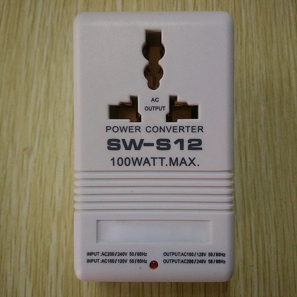 

Electrical Power Convering Device S12 110V to 220V 100W Step Up and Down Dual Voltage Converter Transformer