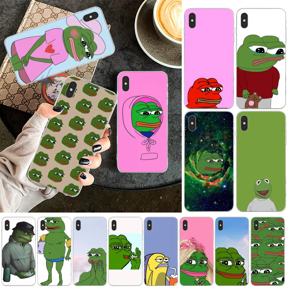 Viviana милый Pepe Funny Frog TPU Мягкий силиконовый чехол для телефона iPhone 11 pro XS MAX 8 7 6 6S Plus X 5