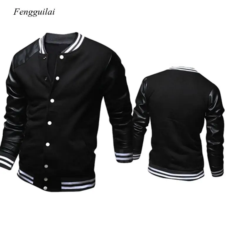 Mens Slim Fit Varsity Baseball Jacket