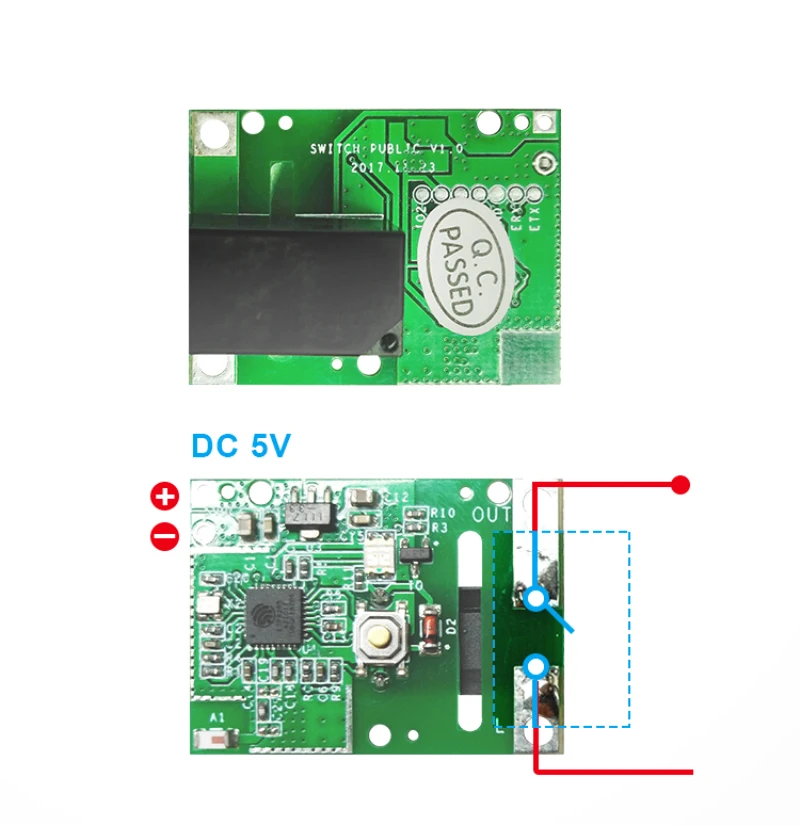 SONOFF relay module RE5V1C Switch Wifi Smart Switch 5V DC Wireless Switches Inching/Selflock Working Modes APP/Voice/LAN Control