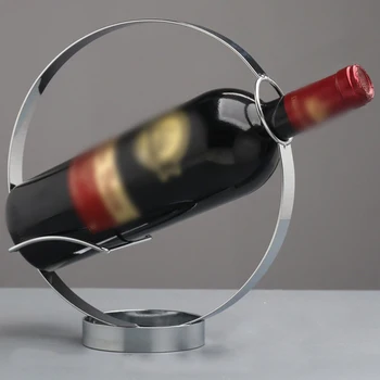 

Wine Retro Wrought Iron Rack Ornament Stand Bottle Wedding Support Holder 1pc