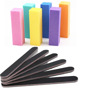 

12pcs/set Professional Strong Thick Sandpaper Nail File Nail Buffer Block Colorful Plastic Buffing Tools