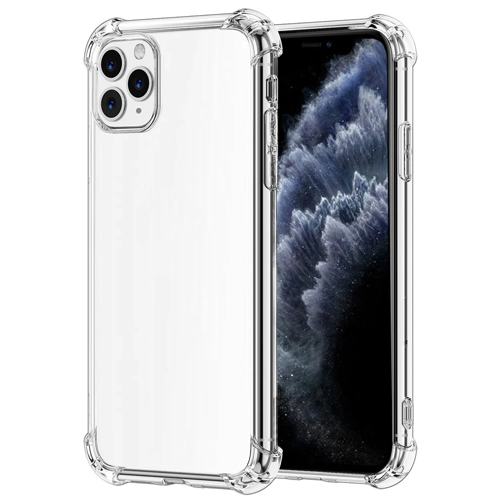 Crystal Clear Case With 4 Corners Shockproof Protective Tpu Cover Case For Iphone 11 Pro Max Cases Aliexpress